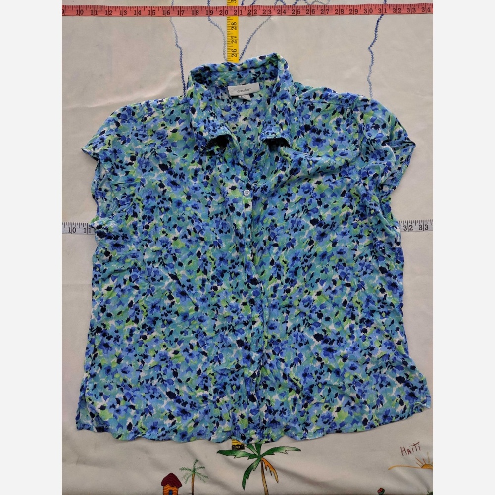 Women's XL Dressbarn Button Down Sleeveless Top